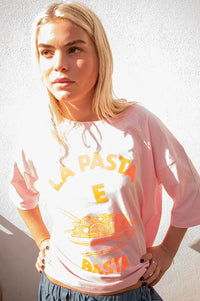 A.P La Pasta E Basta Powder Pink T-Shirt - The Mercantile London