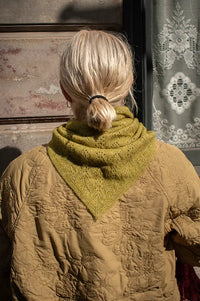 Nice Things Pastel Lime Openwork Knitted Scarf