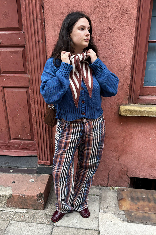 Bellerose Paty Check A Wide Jeans - The Mercantile London