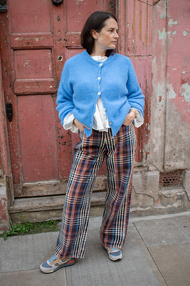 Bellerose Paty Check A Wide Jeans - The Mercantile London