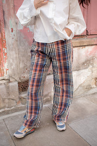 Bellerose Paty Check A Wide Jeans - The Mercantile London