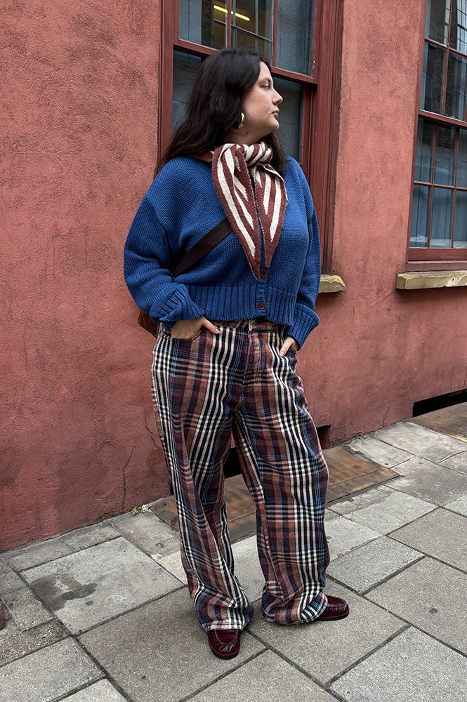 Beaumont Organic Sugi Ink Blue Knitted Cardigan - The Mercantile London