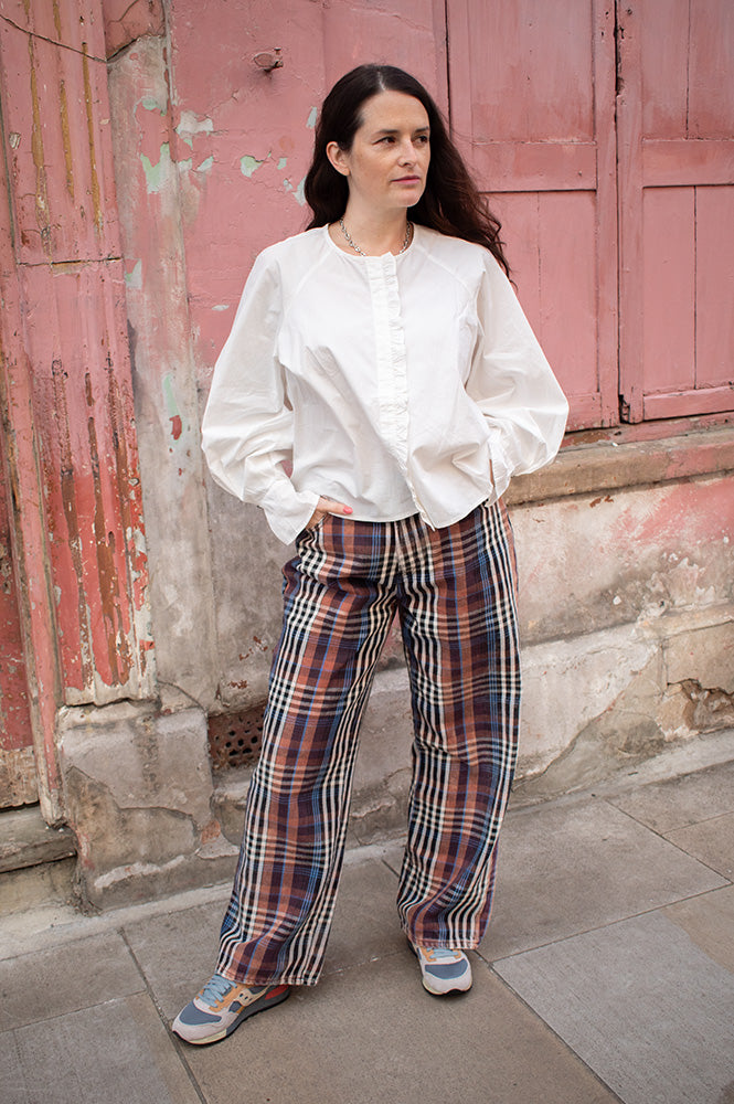 Bellerose Paty Check A Wide Jeans - The Mercantile London
