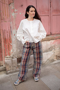 Bellerose Paty Check A Wide Jeans - The Mercantile London