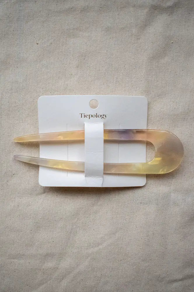 Tiepology Eco Lavender Pearl French Hair Pin - The Mercantile London
