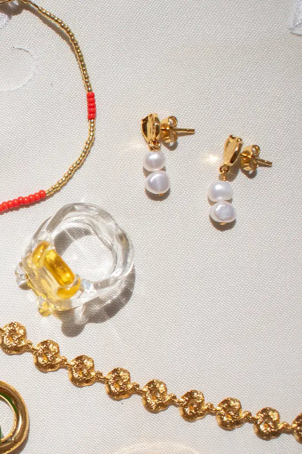 Anni Lu Short Pearly Drop Earrings - The Mercantile London