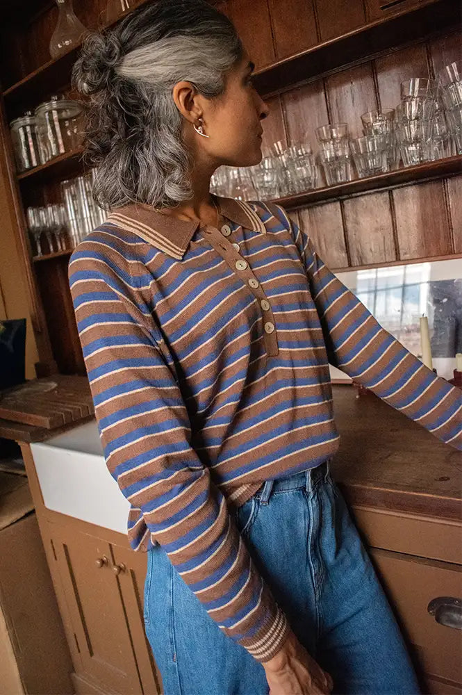 Hod Johanna Coconut Stripe Polo