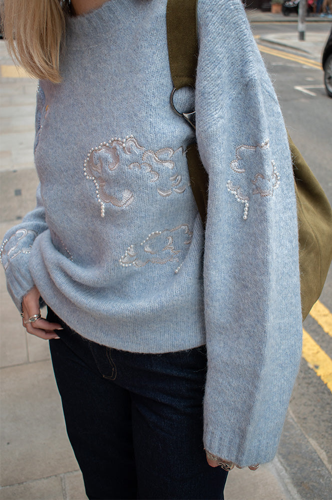 Helmstedt Astrid Sky Knit Sweater - The Mercantile London