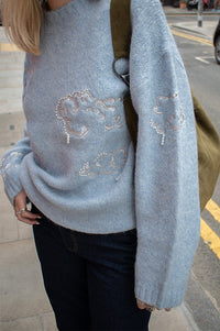 Helmstedt Astrid Sky Knit Sweater - The Mercantile London