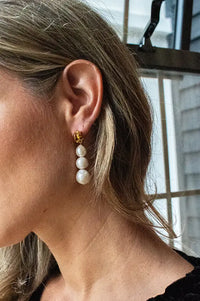 Shyla Renne Pearl  Earrings - The Mercantile London