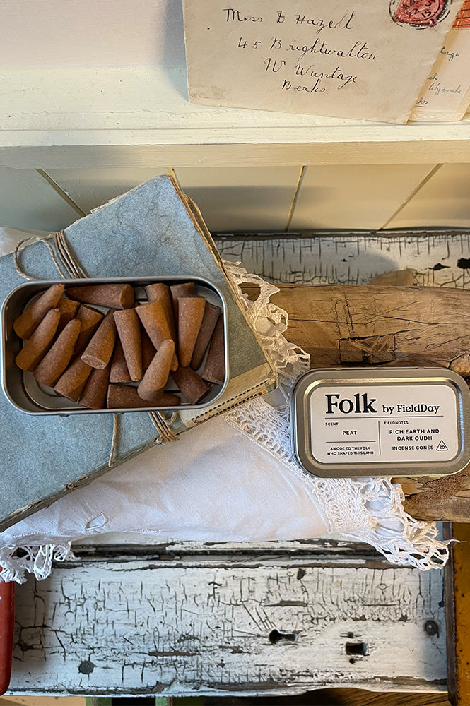 FieldDay Peat Incense Cones Tin - The Mercantile London