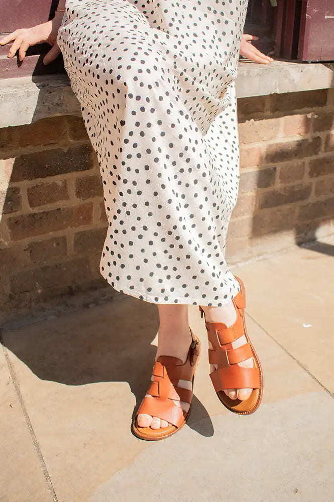 Penelope Chilvers Biscay Tan Leather Sandals - The Mercantile London