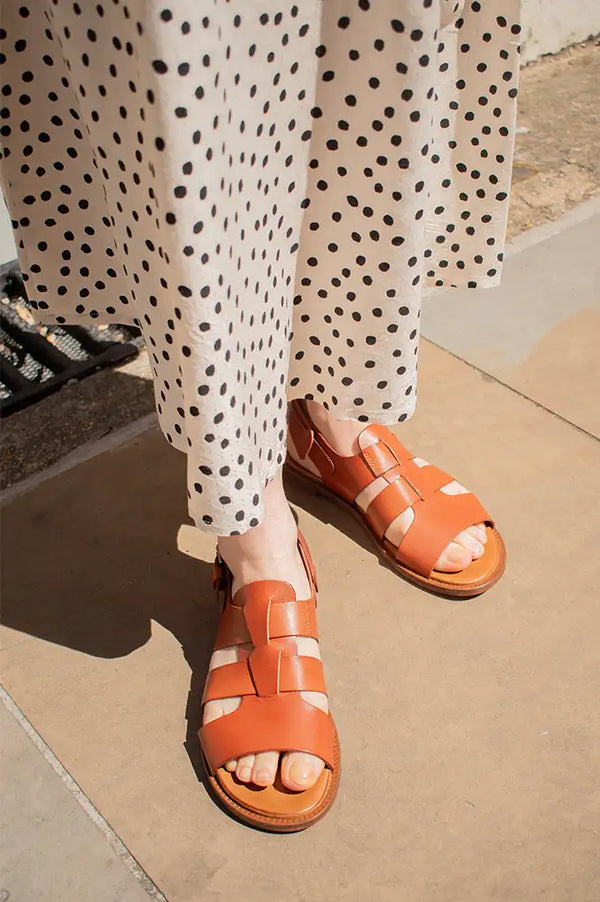 Penelope Chilvers Biscay Tan Leather Sandals - The Mercantile London