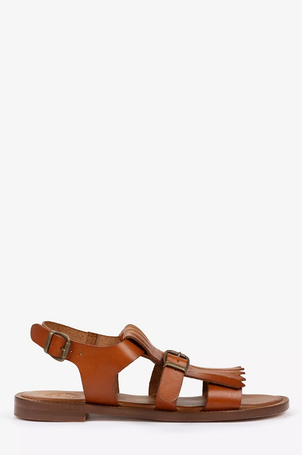 Penelope Chilvers Cordoba Fringe Tan Leather Sandal - The Mercantile London