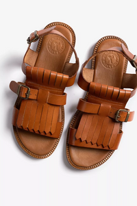 Penelope Chilvers Cordoba Fringe Tan Leather Sandal - The Mercantile London