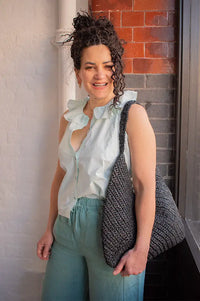 Dr Bloom Pesto Aqua Blouse - The Mercantile London
