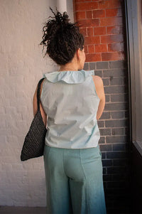 Dr Bloom Pesto Aqua Blouse - The Mercantile London