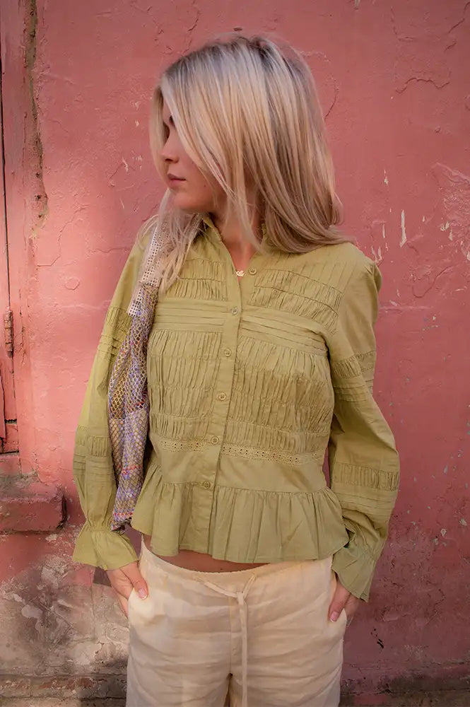 Petite Mendigote Melanie Matcha Shirt - The Mercantile London