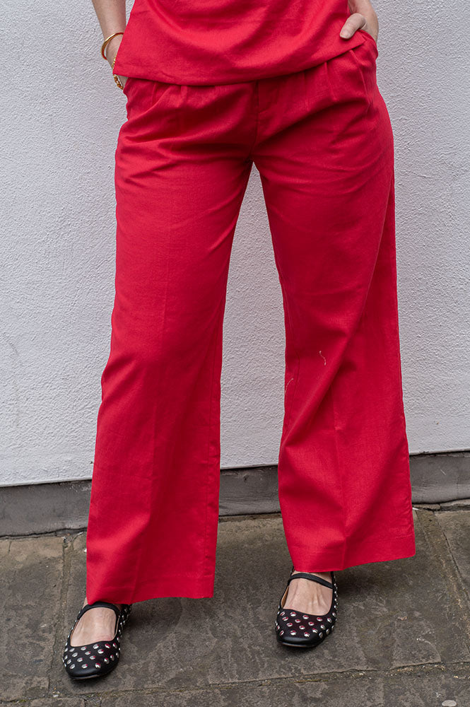 Grace & Mila Phil Red Tailored Trousers - The Mercantile London