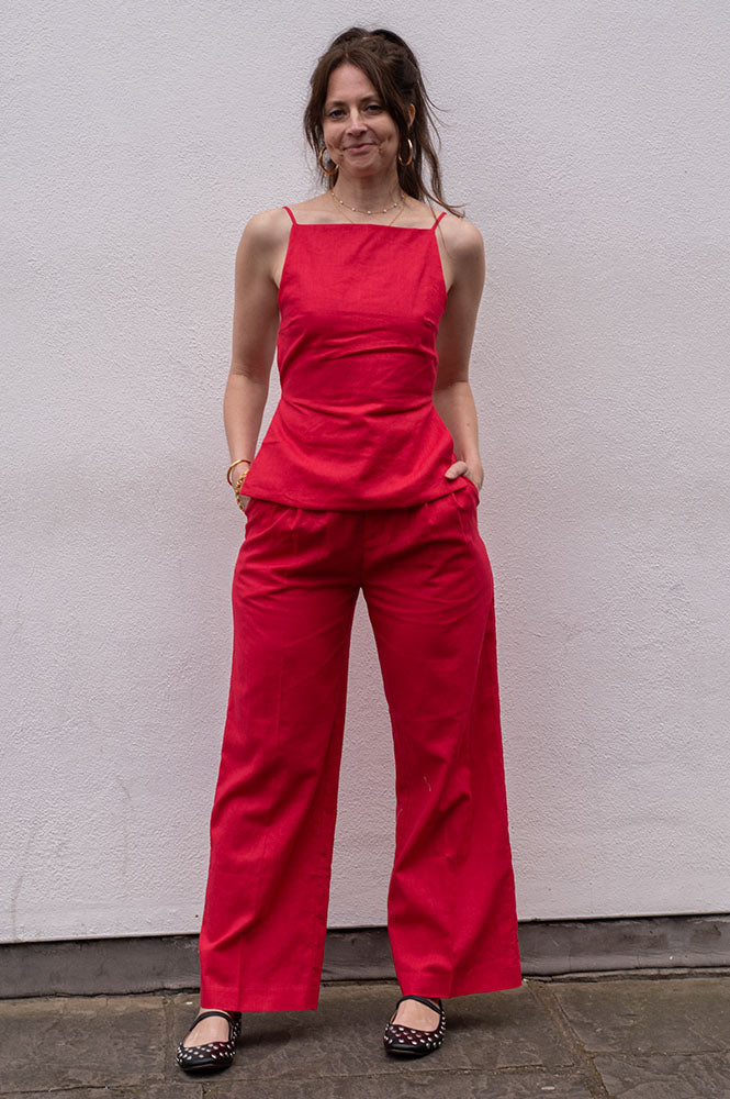 Grace & Mila Phil Red Tailored Trousers - The Mercantile London