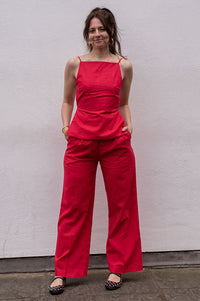 Grace & Mila Phil Red Tailored Trousers - The Mercantile London
