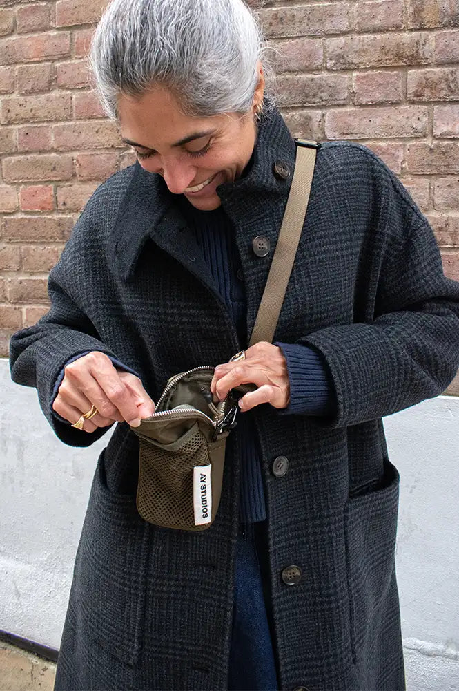 AY Studios Army Green Wallet Bag - The Mercantile London