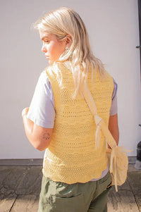 Suncoo Pidji Yellow Knitted Vest - The Mercantile London