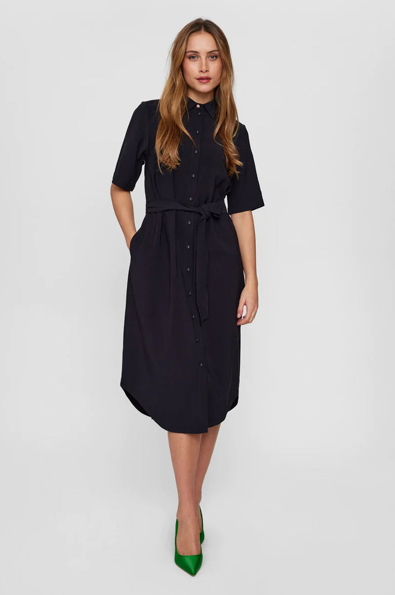 Numph Pilea Black Dress - The Mercantile London