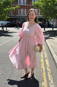 Object Paige Pale Lilac Midi Dress - The Mercantile London