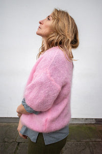Noella Lorell Baby Pink Mohair Cardigan