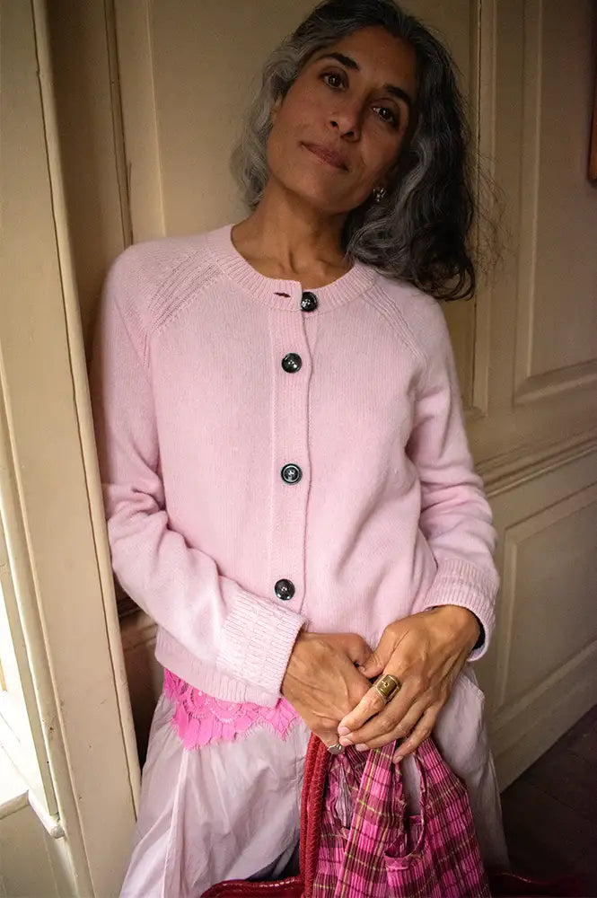 Maison Anje Blythe Light Pink Cardigan