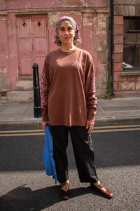 Damson Madder Pleasant Slumber Chocolate T-Shirt