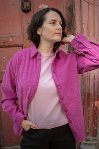 Garance Ben Bright Rose Corduroy Shirt - The Mercantile London