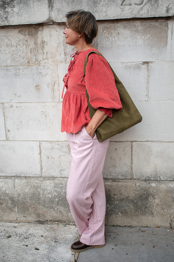 Nué Notes Russell Blush Melange Trousers - The Mercantile London