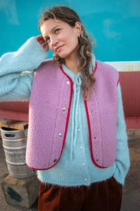Yoko Tyb Venetian Pink And Red Vest - The Mercantile London
