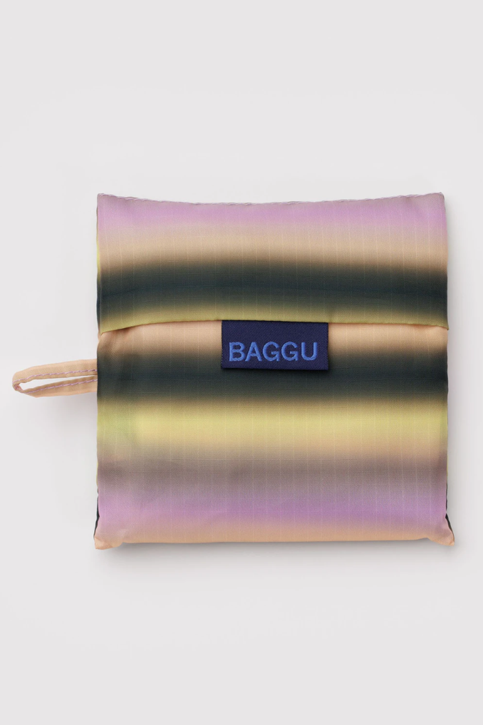 Baggu Pink & Yellow Gradient Stripe Standard Reusable Bag - The Mercantile London