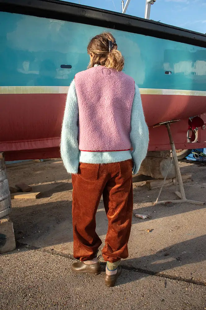 Yoko Tyb Venetian Pink And Red Vest - The Mercantile London