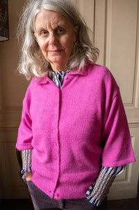 ICHI Kamara Meadow Mauve Knitted Cardigan