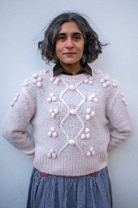 Stella Nova Pale Pink Bobble Cable Knit Jumper - The Mercantile London