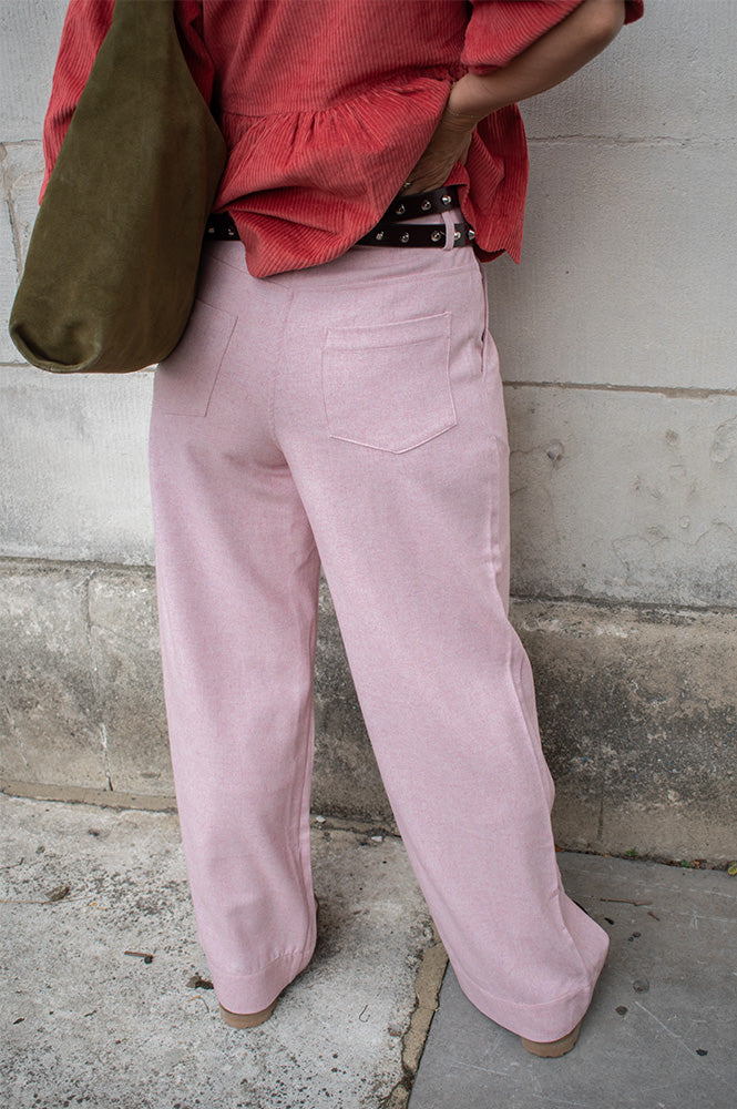 Nué Notes Russell Blush Melange Trousers - The Mercantile London