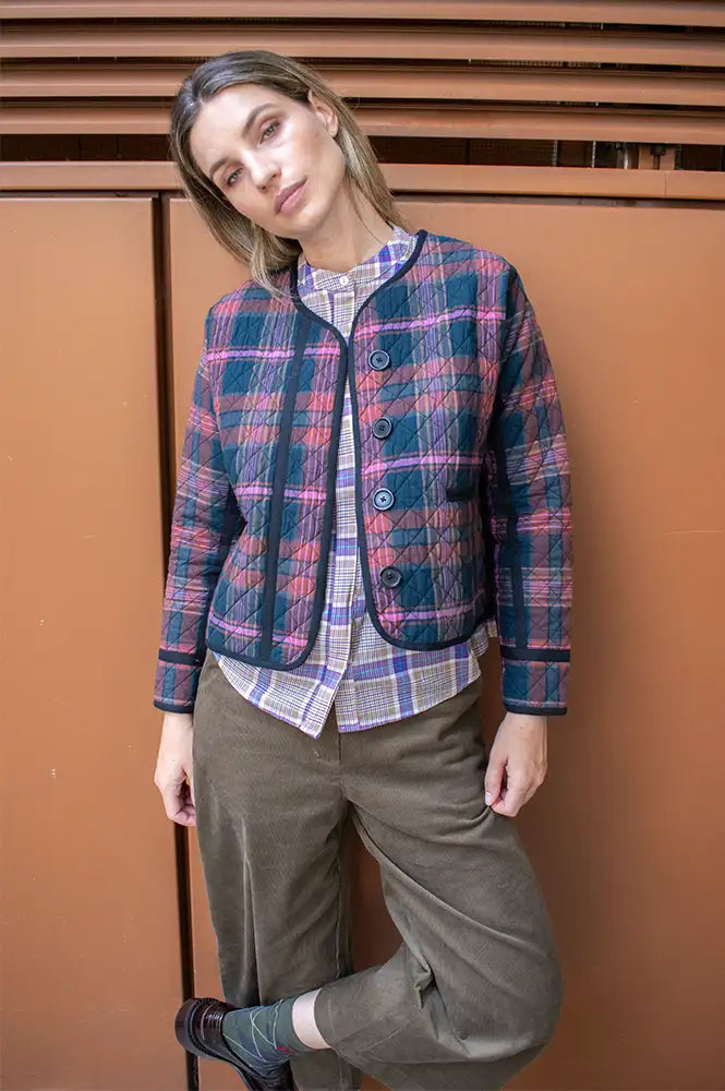 Daydress Mistral Rust/ Pink Check Jacket