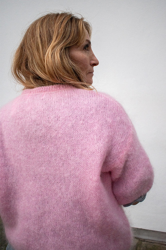 Noella Lorell Baby Pink Mohair Cardigan
