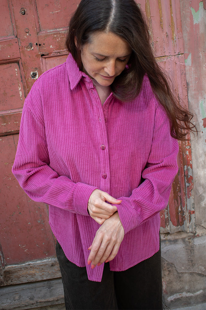 Garance Ben Bright Rose Corduroy Shirt - The Mercantile London