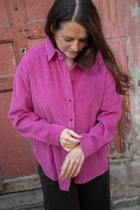 Garance Ben Bright Rose Corduroy Shirt - The Mercantile London