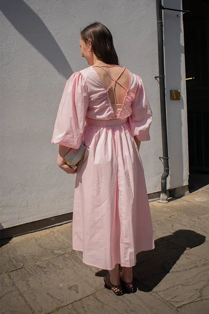Object Paige Pale Lilac Midi Dress - The Mercantile London