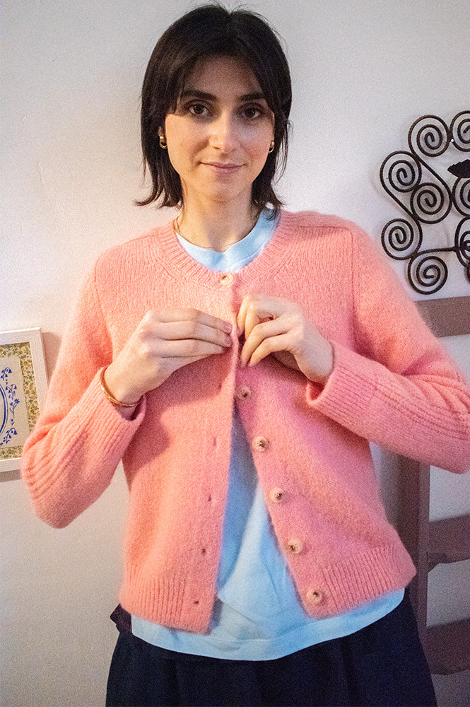 Maison Anje Brumy Peach Cardigan - The Mercantile London