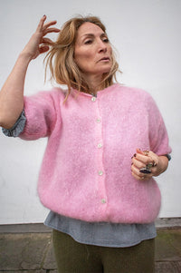 Noella Lorell Baby Pink Mohair Cardigan