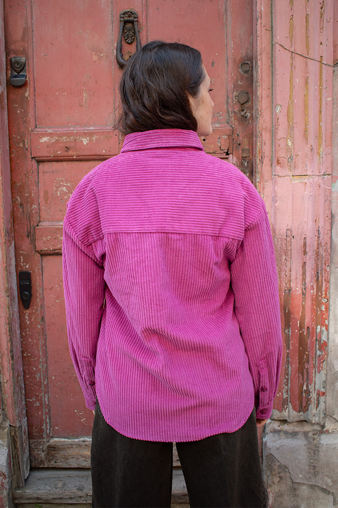 Garance Ben Bright Rose Corduroy Shirt - The Mercantile London