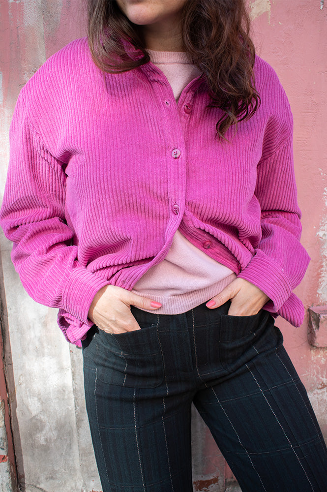 Garance Ben Bright Rose Corduroy Shirt - The Mercantile London