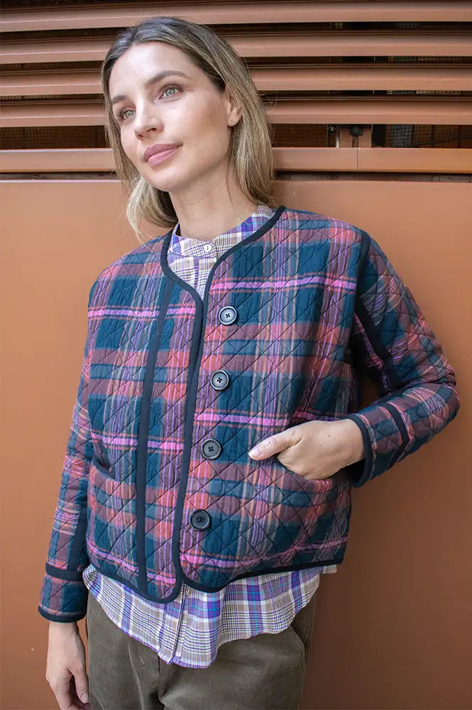 Daydress Mistral Rust/ Pink Check Jacket